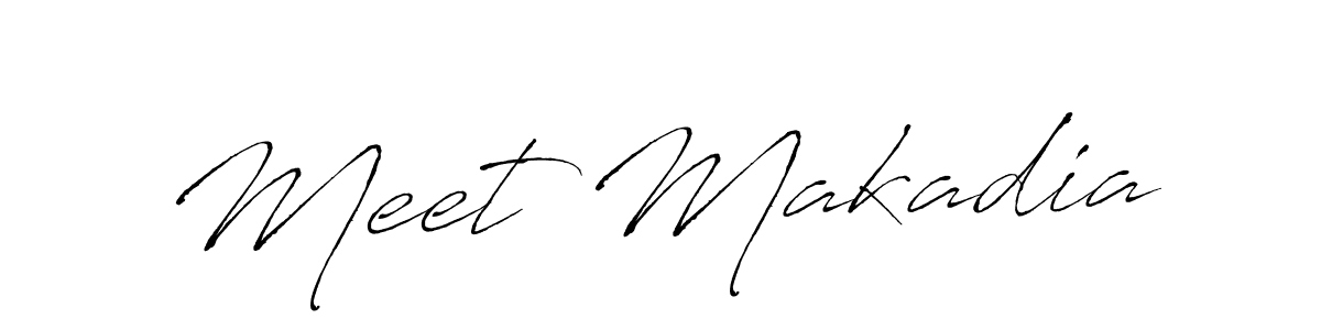 The best way (Antro_Vectra) to make a short signature is to pick only two or three words in your name. The name Meet Makadia include a total of six letters. For converting this name. Meet Makadia signature style 6 images and pictures png