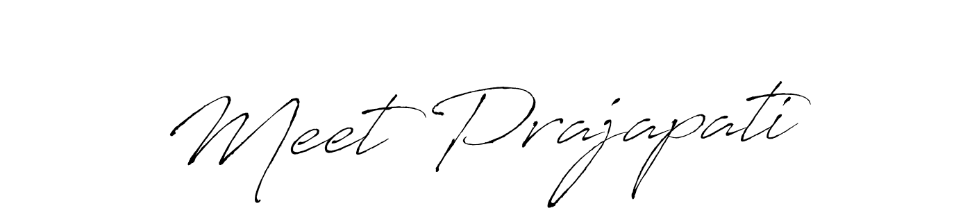 How to make Meet Prajapati name signature. Use Antro_Vectra style for creating short signs online. This is the latest handwritten sign. Meet Prajapati signature style 6 images and pictures png