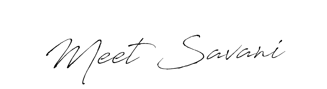 How to make Meet Savani signature? Antro_Vectra is a professional autograph style. Create handwritten signature for Meet Savani name. Meet Savani signature style 6 images and pictures png