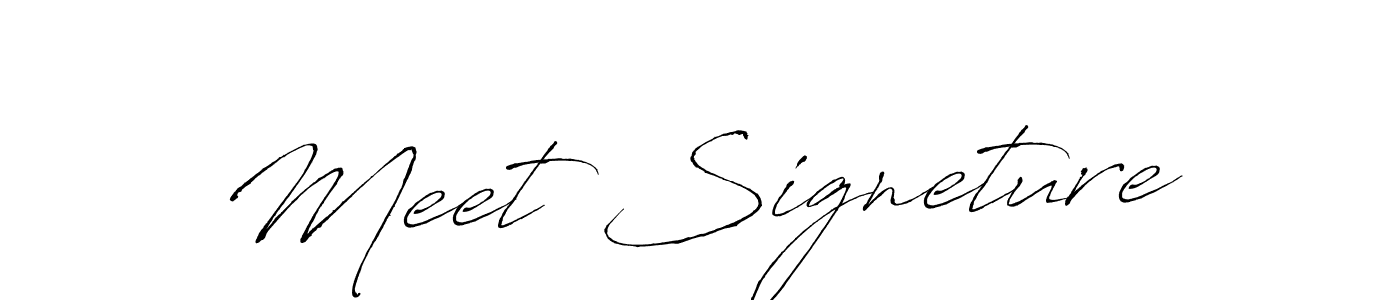 Make a beautiful signature design for name Meet Signeture. With this signature (Antro_Vectra) style, you can create a handwritten signature for free. Meet Signeture signature style 6 images and pictures png