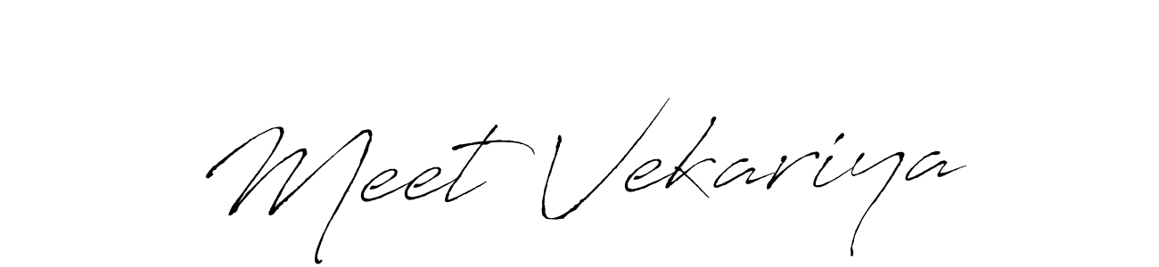 Once you've used our free online signature maker to create your best signature Antro_Vectra style, it's time to enjoy all of the benefits that Meet Vekariya name signing documents. Meet Vekariya signature style 6 images and pictures png