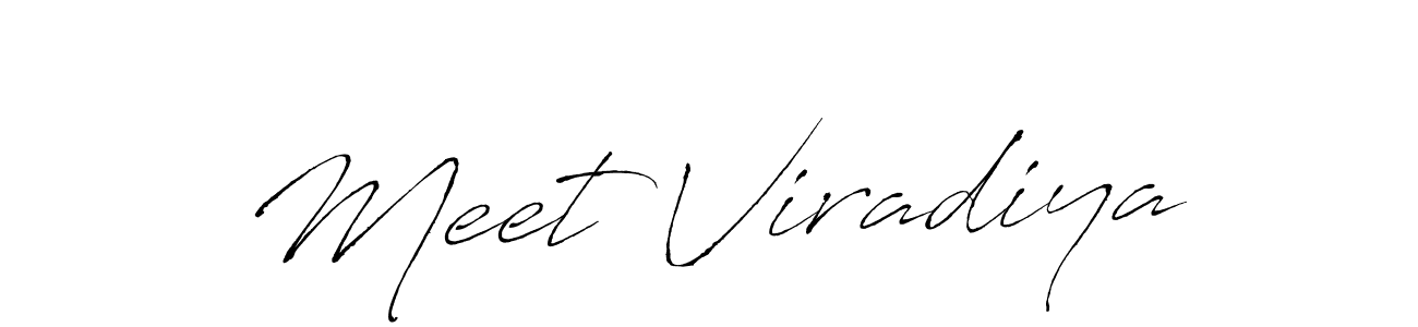 The best way (Antro_Vectra) to make a short signature is to pick only two or three words in your name. The name Meet Viradiya include a total of six letters. For converting this name. Meet Viradiya signature style 6 images and pictures png