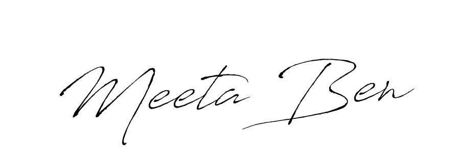 Antro_Vectra is a professional signature style that is perfect for those who want to add a touch of class to their signature. It is also a great choice for those who want to make their signature more unique. Get Meeta Ben name to fancy signature for free. Meeta Ben signature style 6 images and pictures png