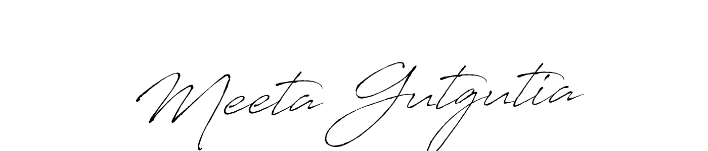 How to make Meeta Gutgutia signature? Antro_Vectra is a professional autograph style. Create handwritten signature for Meeta Gutgutia name. Meeta Gutgutia signature style 6 images and pictures png