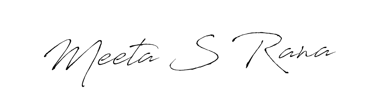 Meeta S Rana stylish signature style. Best Handwritten Sign (Antro_Vectra) for my name. Handwritten Signature Collection Ideas for my name Meeta S Rana. Meeta S Rana signature style 6 images and pictures png