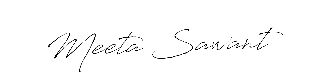 How to make Meeta Sawant name signature. Use Antro_Vectra style for creating short signs online. This is the latest handwritten sign. Meeta Sawant signature style 6 images and pictures png