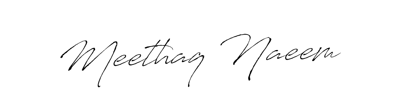 Design your own signature with our free online signature maker. With this signature software, you can create a handwritten (Antro_Vectra) signature for name Meethaq Naeem. Meethaq Naeem signature style 6 images and pictures png