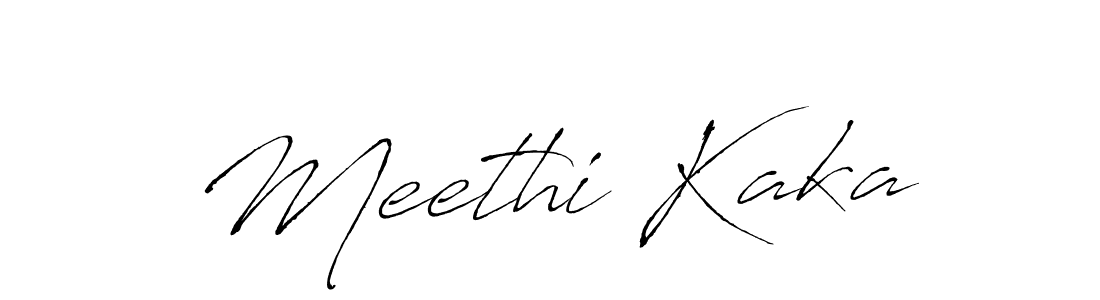 How to make Meethi Kaka name signature. Use Antro_Vectra style for creating short signs online. This is the latest handwritten sign. Meethi Kaka signature style 6 images and pictures png