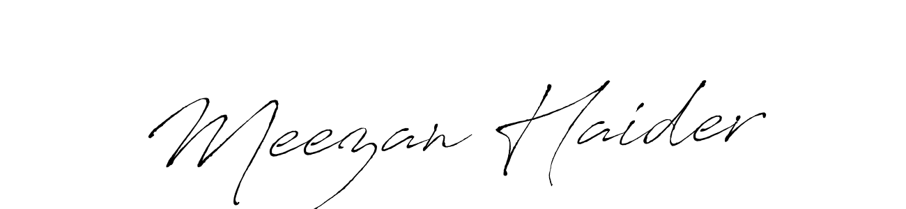 How to make Meezan Haider signature? Antro_Vectra is a professional autograph style. Create handwritten signature for Meezan Haider name. Meezan Haider signature style 6 images and pictures png