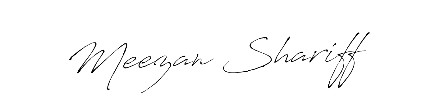 Create a beautiful signature design for name Meezan Shariff. With this signature (Antro_Vectra) fonts, you can make a handwritten signature for free. Meezan Shariff signature style 6 images and pictures png