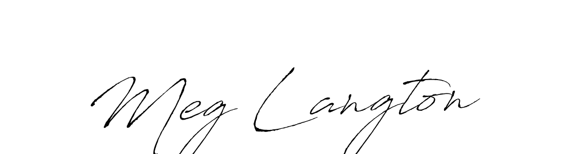 Make a beautiful signature design for name Meg Langton. With this signature (Antro_Vectra) style, you can create a handwritten signature for free. Meg Langton signature style 6 images and pictures png