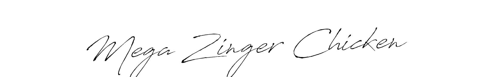 Use a signature maker to create a handwritten signature online. With this signature software, you can design (Antro_Vectra) your own signature for name Mega Zinger Chicken. Mega Zinger Chicken signature style 6 images and pictures png