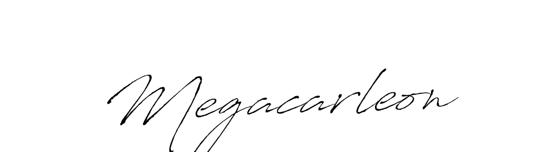 Use a signature maker to create a handwritten signature online. With this signature software, you can design (Antro_Vectra) your own signature for name Megacarleon. Megacarleon signature style 6 images and pictures png