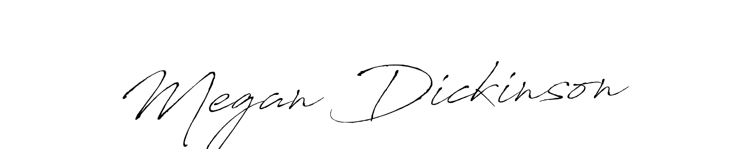 Megan Dickinson stylish signature style. Best Handwritten Sign (Antro_Vectra) for my name. Handwritten Signature Collection Ideas for my name Megan Dickinson. Megan Dickinson signature style 6 images and pictures png