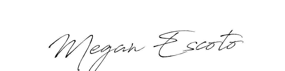 Use a signature maker to create a handwritten signature online. With this signature software, you can design (Antro_Vectra) your own signature for name Megan Escoto. Megan Escoto signature style 6 images and pictures png