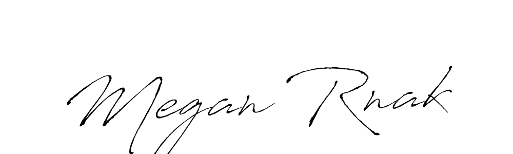 How to make Megan Rnak name signature. Use Antro_Vectra style for creating short signs online. This is the latest handwritten sign. Megan Rnak signature style 6 images and pictures png