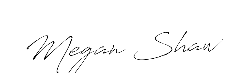 Megan Shaw stylish signature style. Best Handwritten Sign (Antro_Vectra) for my name. Handwritten Signature Collection Ideas for my name Megan Shaw. Megan Shaw signature style 6 images and pictures png