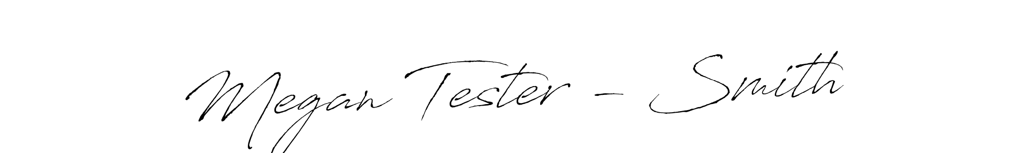 Megan Tester - Smith stylish signature style. Best Handwritten Sign (Antro_Vectra) for my name. Handwritten Signature Collection Ideas for my name Megan Tester - Smith. Megan Tester - Smith signature style 6 images and pictures png