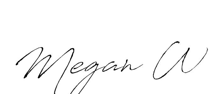 How to make Megan W signature? Antro_Vectra is a professional autograph style. Create handwritten signature for Megan W name. Megan W signature style 6 images and pictures png
