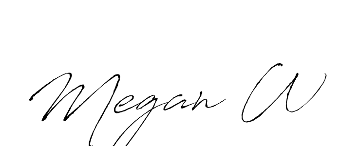 Make a beautiful signature design for name Megan W. With this signature (Antro_Vectra) style, you can create a handwritten signature for free. Megan W signature style 6 images and pictures png