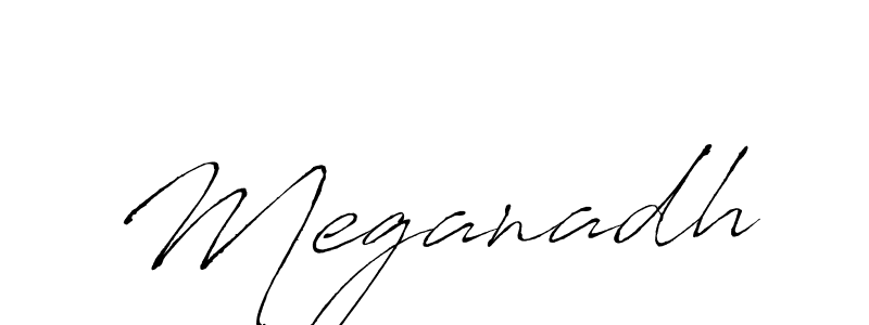 Make a beautiful signature design for name Meganadh. With this signature (Antro_Vectra) style, you can create a handwritten signature for free. Meganadh signature style 6 images and pictures png