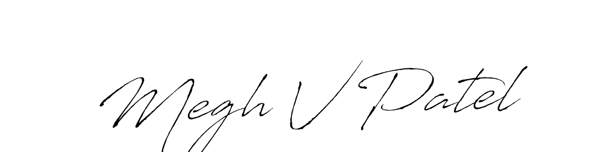 You should practise on your own different ways (Antro_Vectra) to write your name (Megh V Patel) in signature. don't let someone else do it for you. Megh V Patel signature style 6 images and pictures png