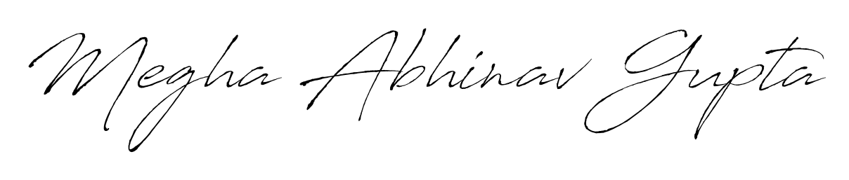 Create a beautiful signature design for name Megha Abhinav Gupta. With this signature (Antro_Vectra) fonts, you can make a handwritten signature for free. Megha Abhinav Gupta signature style 6 images and pictures png