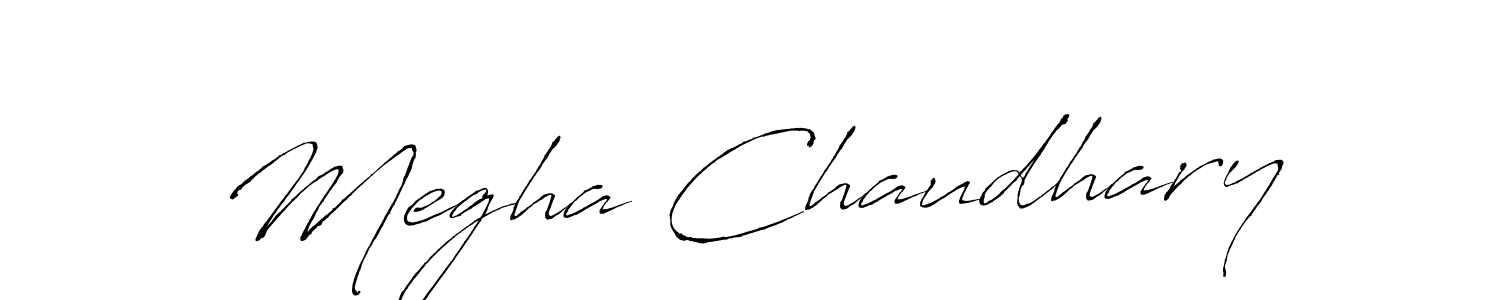 Megha Chaudhary stylish signature style. Best Handwritten Sign (Antro_Vectra) for my name. Handwritten Signature Collection Ideas for my name Megha Chaudhary. Megha Chaudhary signature style 6 images and pictures png