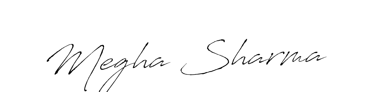 Antro_Vectra is a professional signature style that is perfect for those who want to add a touch of class to their signature. It is also a great choice for those who want to make their signature more unique. Get Megha Sharma name to fancy signature for free. Megha Sharma signature style 6 images and pictures png