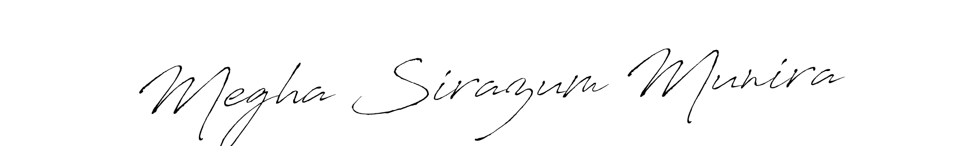 This is the best signature style for the Megha Sirazum Munira name. Also you like these signature font (Antro_Vectra). Mix name signature. Megha Sirazum Munira signature style 6 images and pictures png