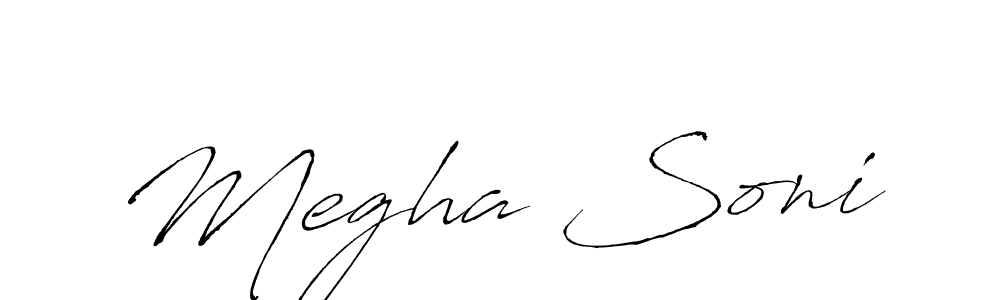 How to make Megha Soni signature? Antro_Vectra is a professional autograph style. Create handwritten signature for Megha Soni name. Megha Soni signature style 6 images and pictures png