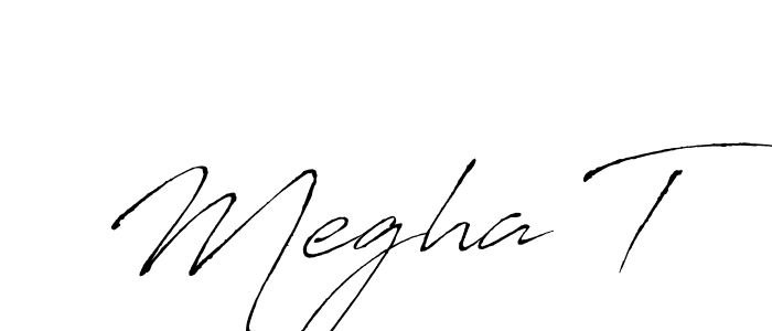 Design your own signature with our free online signature maker. With this signature software, you can create a handwritten (Antro_Vectra) signature for name Megha T. Megha T signature style 6 images and pictures png