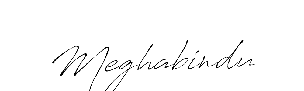 Design your own signature with our free online signature maker. With this signature software, you can create a handwritten (Antro_Vectra) signature for name Meghabindu. Meghabindu signature style 6 images and pictures png