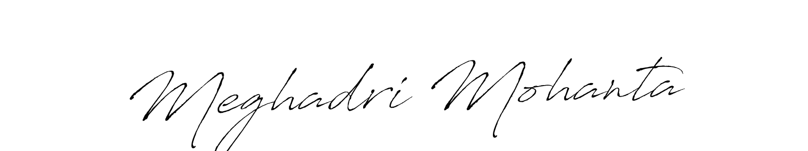 Antro_Vectra is a professional signature style that is perfect for those who want to add a touch of class to their signature. It is also a great choice for those who want to make their signature more unique. Get Meghadri Mohanta name to fancy signature for free. Meghadri Mohanta signature style 6 images and pictures png