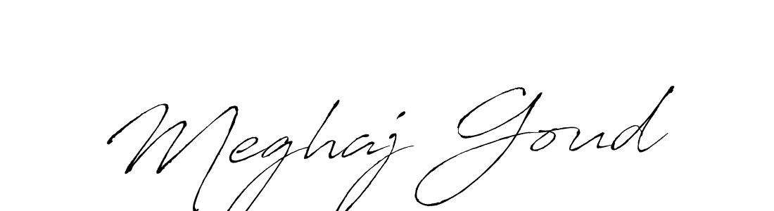 Make a beautiful signature design for name Meghaj Goud. With this signature (Antro_Vectra) style, you can create a handwritten signature for free. Meghaj Goud signature style 6 images and pictures png