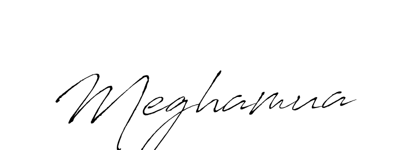 The best way (Antro_Vectra) to make a short signature is to pick only two or three words in your name. The name Meghamua include a total of six letters. For converting this name. Meghamua signature style 6 images and pictures png