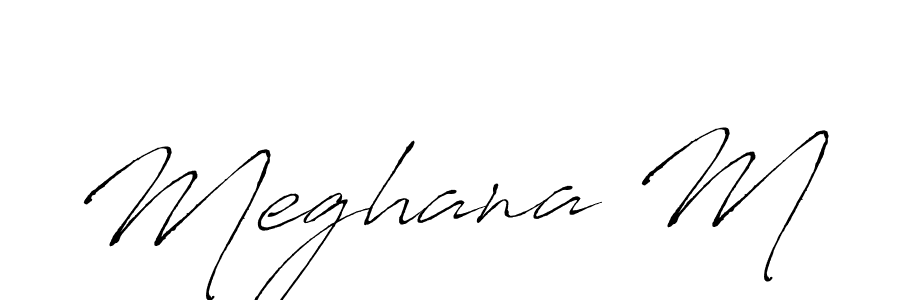 Also we have Meghana M name is the best signature style. Create professional handwritten signature collection using Antro_Vectra autograph style. Meghana M signature style 6 images and pictures png