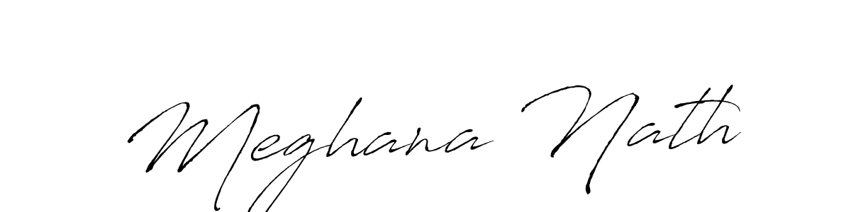 Create a beautiful signature design for name Meghana Nath. With this signature (Antro_Vectra) fonts, you can make a handwritten signature for free. Meghana Nath signature style 6 images and pictures png