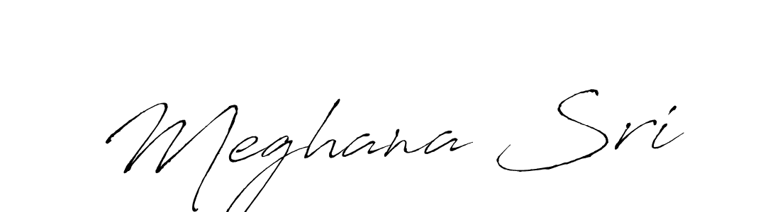 How to make Meghana Sri signature? Antro_Vectra is a professional autograph style. Create handwritten signature for Meghana Sri name. Meghana Sri signature style 6 images and pictures png