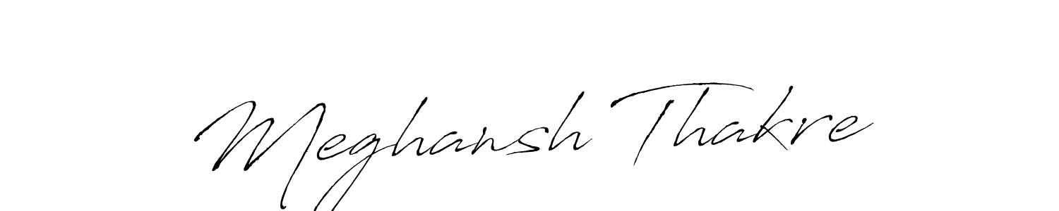 How to make Meghansh Thakre name signature. Use Antro_Vectra style for creating short signs online. This is the latest handwritten sign. Meghansh Thakre signature style 6 images and pictures png