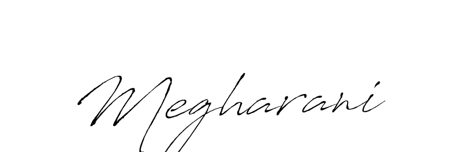 Make a beautiful signature design for name Megharani. With this signature (Antro_Vectra) style, you can create a handwritten signature for free. Megharani signature style 6 images and pictures png