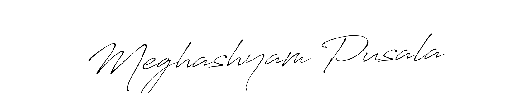 It looks lik you need a new signature style for name Meghashyam Pusala. Design unique handwritten (Antro_Vectra) signature with our free signature maker in just a few clicks. Meghashyam Pusala signature style 6 images and pictures png