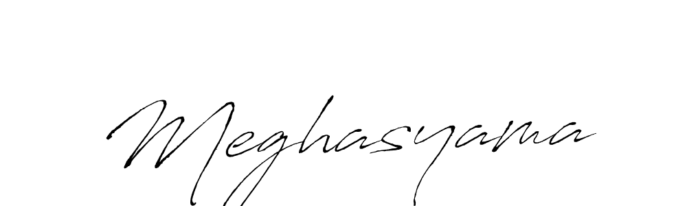 How to make Meghasyama signature? Antro_Vectra is a professional autograph style. Create handwritten signature for Meghasyama name. Meghasyama signature style 6 images and pictures png