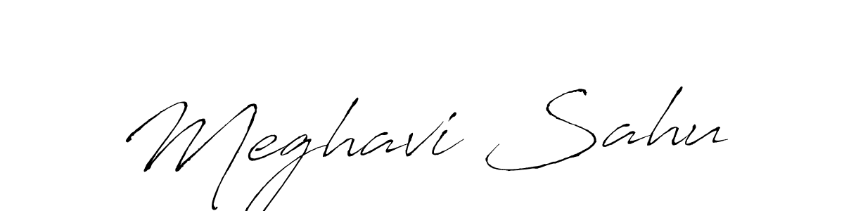 The best way (Antro_Vectra) to make a short signature is to pick only two or three words in your name. The name Meghavi Sahu include a total of six letters. For converting this name. Meghavi Sahu signature style 6 images and pictures png