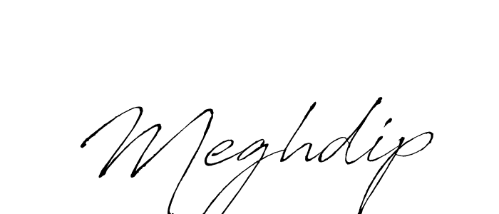 How to make Meghdip signature? Antro_Vectra is a professional autograph style. Create handwritten signature for Meghdip name. Meghdip signature style 6 images and pictures png