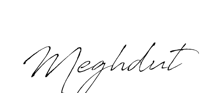 Design your own signature with our free online signature maker. With this signature software, you can create a handwritten (Antro_Vectra) signature for name Meghdut. Meghdut signature style 6 images and pictures png