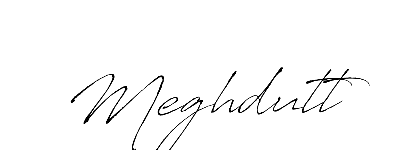 How to make Meghdutt signature? Antro_Vectra is a professional autograph style. Create handwritten signature for Meghdutt name. Meghdutt signature style 6 images and pictures png