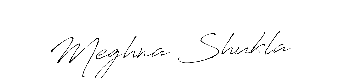 Create a beautiful signature design for name Meghna Shukla. With this signature (Antro_Vectra) fonts, you can make a handwritten signature for free. Meghna Shukla signature style 6 images and pictures png