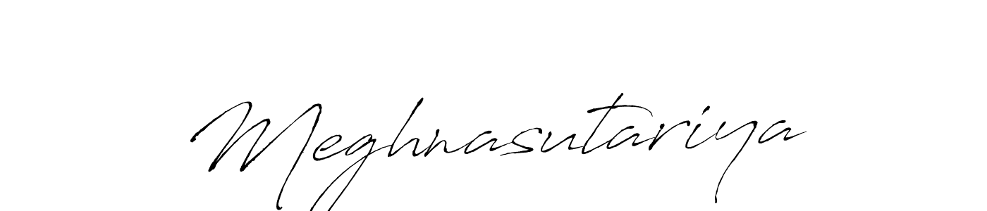Design your own signature with our free online signature maker. With this signature software, you can create a handwritten (Antro_Vectra) signature for name Meghnasutariya. Meghnasutariya signature style 6 images and pictures png