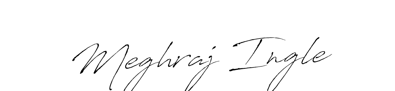 The best way (Antro_Vectra) to make a short signature is to pick only two or three words in your name. The name Meghraj Ingle include a total of six letters. For converting this name. Meghraj Ingle signature style 6 images and pictures png